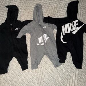 Nike Infant Hooded Footless Onesie Bundle